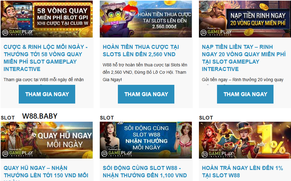 Các chương trình hoàn trả W88 hấp dẫn