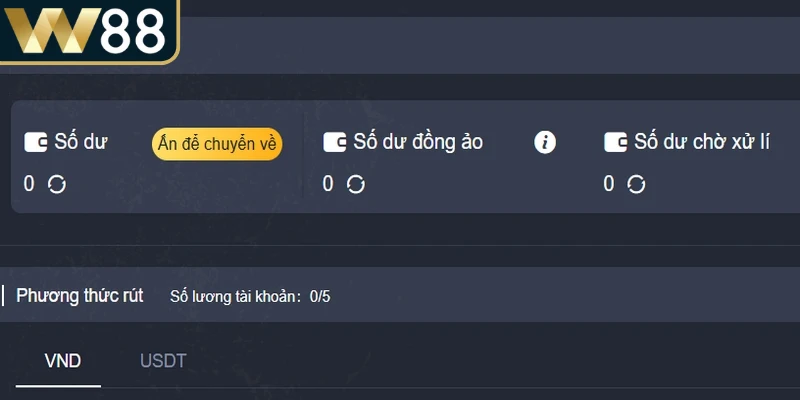 Rút tiền W88 ví điện tử là thao tác được nhiều người chơi thực hiện mỗi ngày